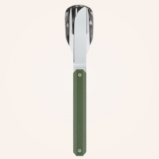 Magnetický příborový set Akinod 12h34 khaki aluminium