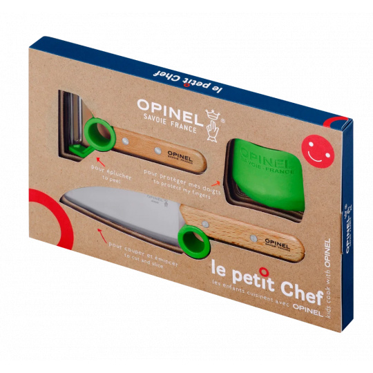 Dětský kuchařský set Opinel Le Petit Chef Green