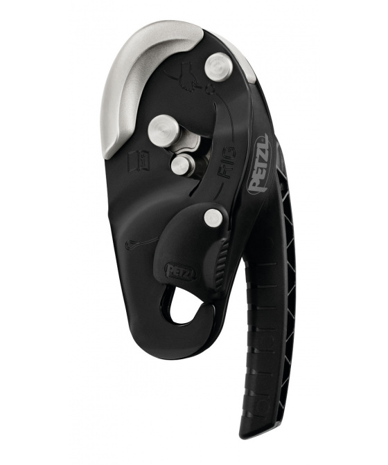Petzl RIG slaňovací brzda ČERNÁ