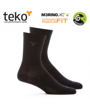 Teko 3601 M3RINO.XC Liner DeLuxe black merino ponožky