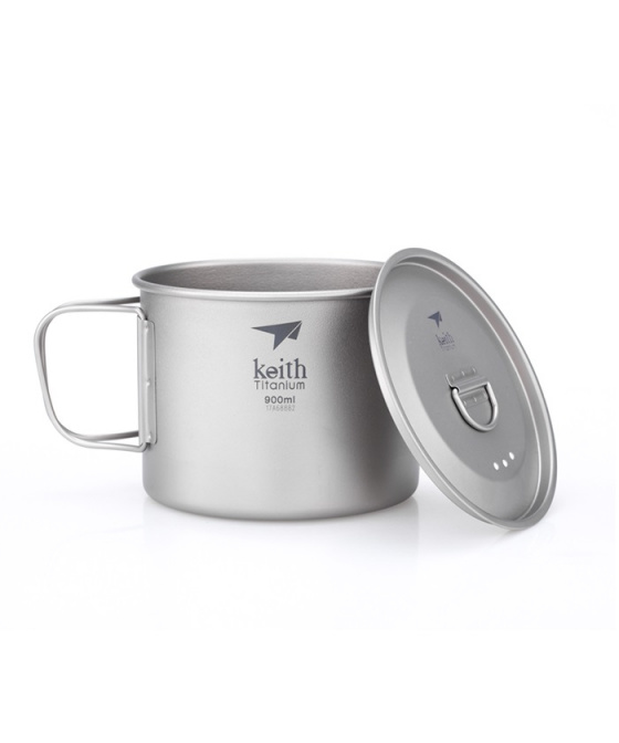 Titanový hrnek s víčkem Keith Mug 900 ml.