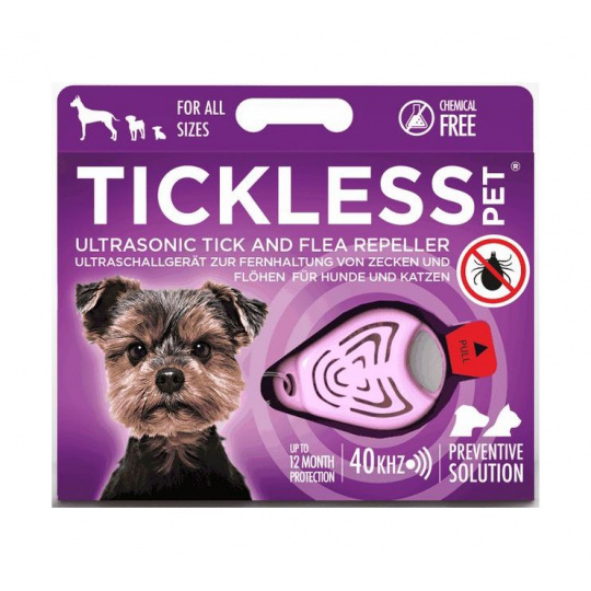 Tickless ultrazvukový odpuzovač klíšťat PET pink