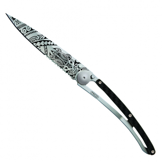 Deejo 1CC539 Serration, 37g, Titanium, Carbon fiber, Polynesian
