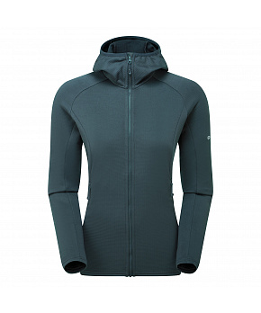 Montane FEM PROTIUM HOODIE-DEEP FOREST-UK10/S dámská mikina tmavě zelená