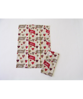 Set 2 utěrek Srdce