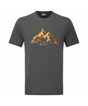 Montane DUAL MOUNTAIN T-SHIRT-MIDNIGHT GREY-M pánské tričko tmavě šedé