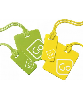 Go Travel sada visaček Family Pack Tags yelow/green