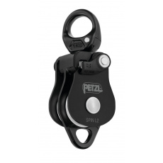 Petzl SPIN L2 dvojitá kladka s otočným závěsem (swivelem) ČERNÁ