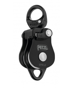 Petzl SPIN L2 dvojitá kladka s otočným závěsem (swivelem) ČERNÁ Petzl SPIN L2 dvojitá kladka s otočným závěsem (swivelem) ČERNÁ