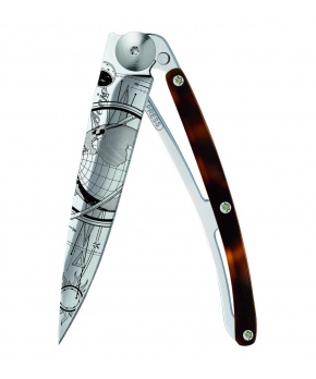 Kapesní nůž Deejo 1AC107 Tattoo Mirror 37g ambered turtle Globe trotter Kapesní nůž Deejo 1AC107 Tattoo Mirror 37g ambered turtle Globe trotter