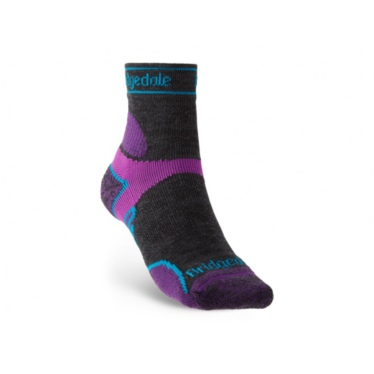 Bridgedale Trail Run LW T2 MS 3/4 Crew Women's charcoal/purple/260