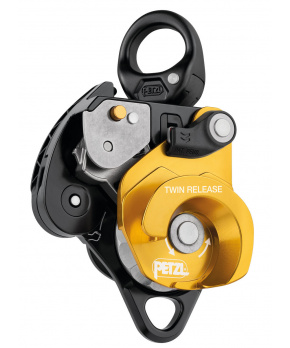 Petzl TWIN RELEASE dvojitá kladka s blokantem 