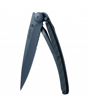 Kapesní nůž Deejo 1GC500 Serration Black 37g carbon