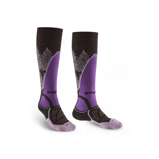 Bridgedale Ski Midweight Women's black/purple/016