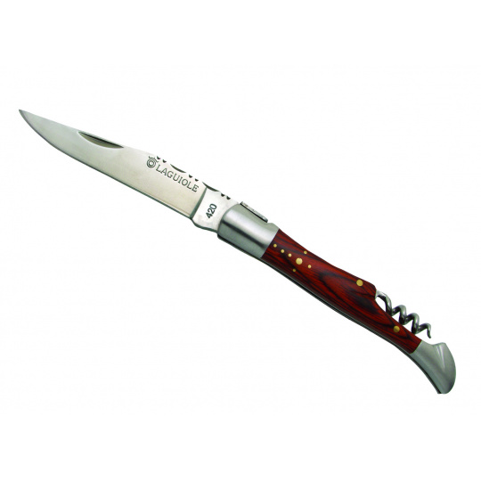 Laguiole DUB039 kapesní nůž, čepel 12cm, ocel 420, rukojeť hnědá staminy