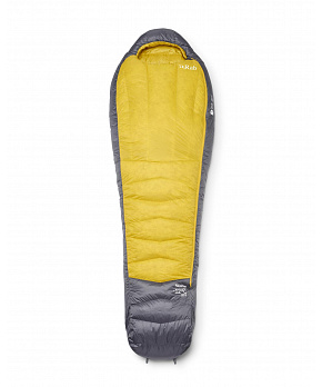 Rab Neutrino -12C / 10F graphene/dark pollen/GDP regular | levý zip spacák Rab Neutrino -12C / 10F graphene/dark pollen/GDP regular | levý zip spacák