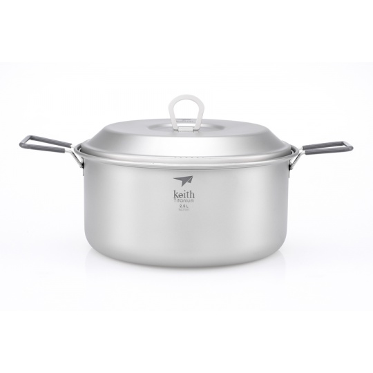 Titanový hrnec s poklicí Keith 2500 ml.