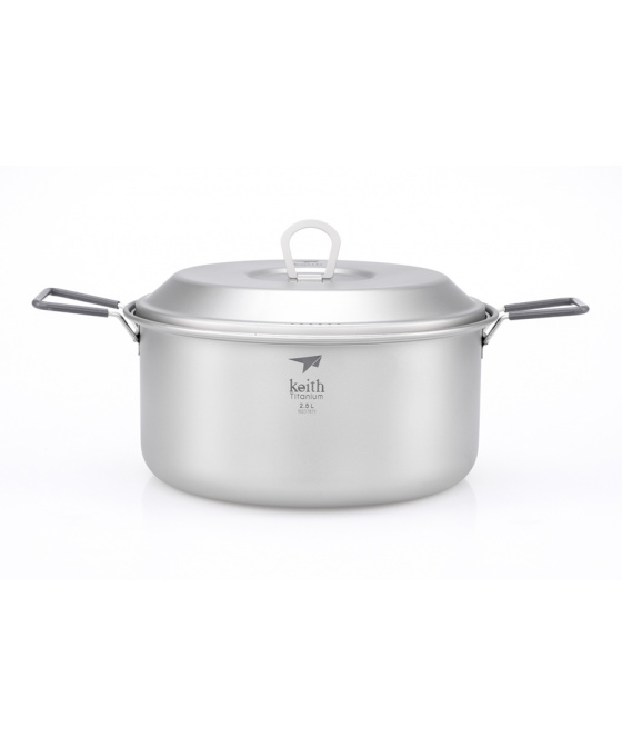Titanový hrnec s poklicí Keith 2500 ml.