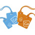 Go Travel sada visaček Family Pack Tags blue/orange