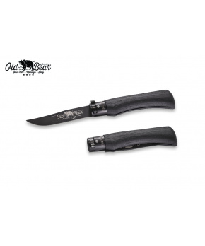 Kapesní nůž Antonini OldBear 9303/19_MNN černá nerezová čepel s PTFE,černá dřevěna rukojeť