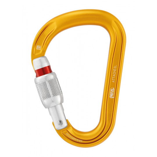 Petzl ATTACHE SCREW LOCK HMS Yellow šroubovací karabina žlutá