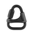 Petzl DELTA N 8 ČERNÁ šroubovací spojka s dělící příčkou