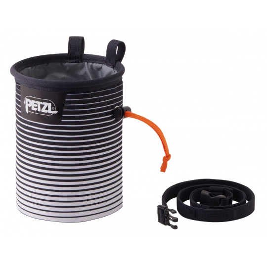 Petzl BANDI SAILOR STRIPES pytlík na magnézium pruhovaný bíločerný
