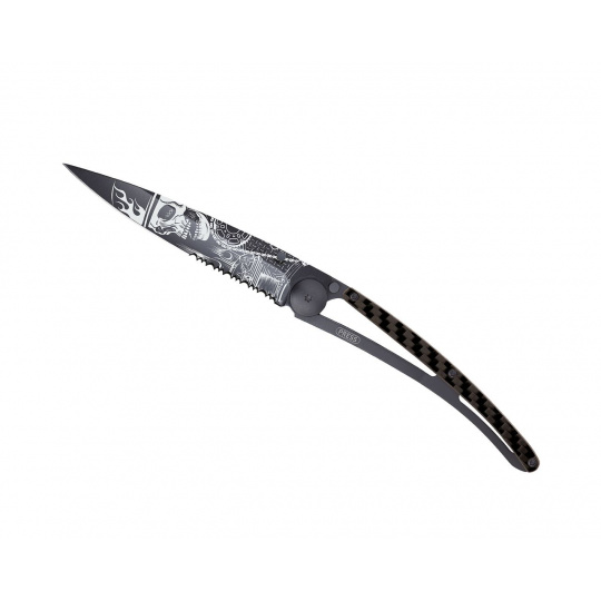 Deejo 1GC511 Tattoo Serration,black 37g,carbon, Ride or Die