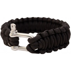 BCB Adventure náramek paracord kov černý