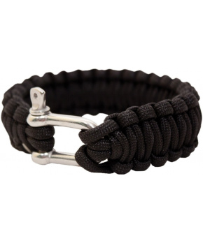 BCB Adventure náramek paracord kov černý