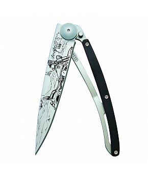 Kapesní nůž Deejo 1CB097 Tattoo 37g ebony wood Easy Rider