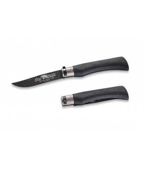Kapesní nůž Antonini OldBear 9303/21_MNK černá nerezová čepel s PTFE, rukojeť topol černá