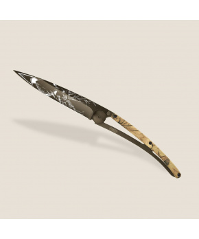 Kapesní nůž Deejo 1GM027 Tattoo Black 37g brown camo Deer