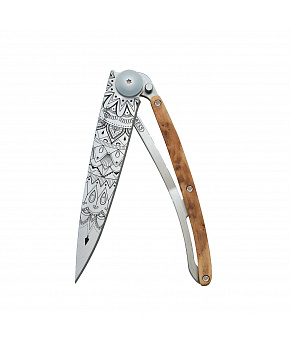 Kapesní nůž Deejo 1CB104 Tattoo 37g juniper wood Mandala