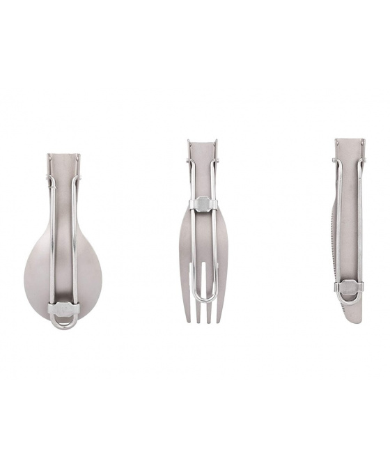 Sada titanového příboru Keith 3-piece Folding Cutlery Set