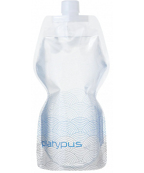 Platypus Sbalitelná láhev Platypus SoftBottle Closure Cap barva Waves velikost 1 L Platypus Sbalitelná láhev Platypus SoftBottle Closure Cap barva Waves velikost 1 L