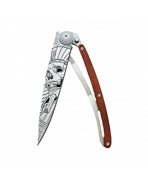 Kapesní nůž Deejo 1CB075 Tattoo 37g coralwood Pharaon Skull
