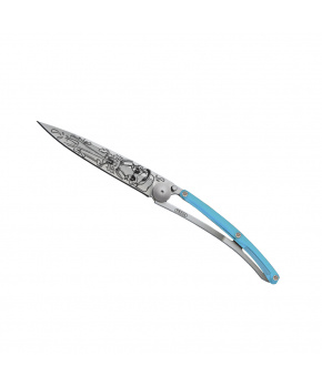 Kapesní nůž Deejo 1CB025 Tattoo 37g blue Spray