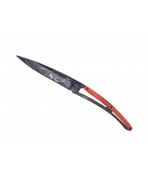 Kapesní nůž Deejo 1GB156 Tattoo Black 37g red beech Bull