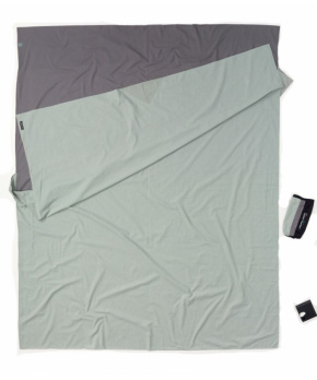 Cocoon spacáková přikrývka pro dva elephant grey/cactus blue