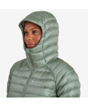 Montane FEM ANTI-FREEZE HOODIE-PALE SAGE-UK14/L dámská bunda šedozelená