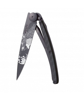 Kapesní nůž Deejo 1GC104 Tattoo Black 37g carbon Howling
